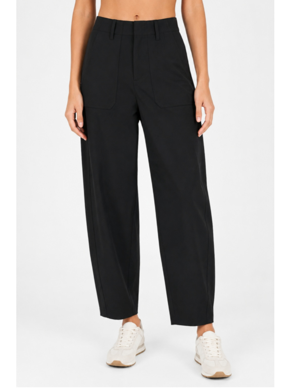 Athleta Skyline Tailored Utility Barrel Pants Black Size 0 NWT High Rise